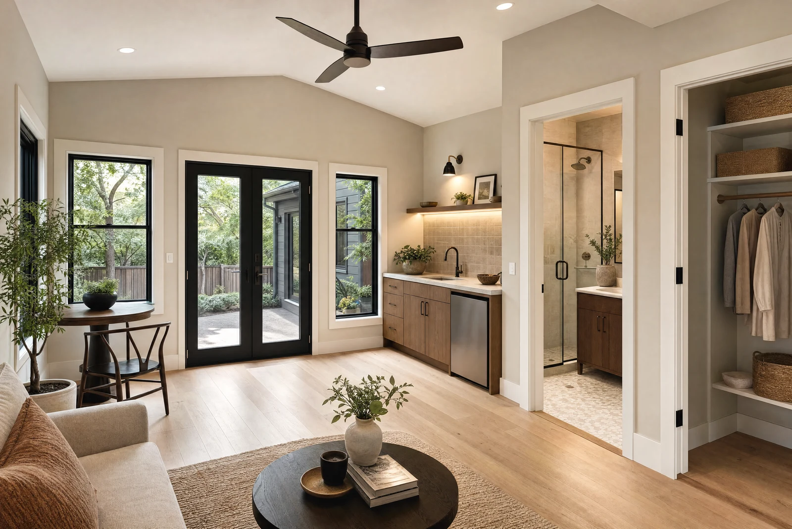 Reviewed addition and guest-suite concept