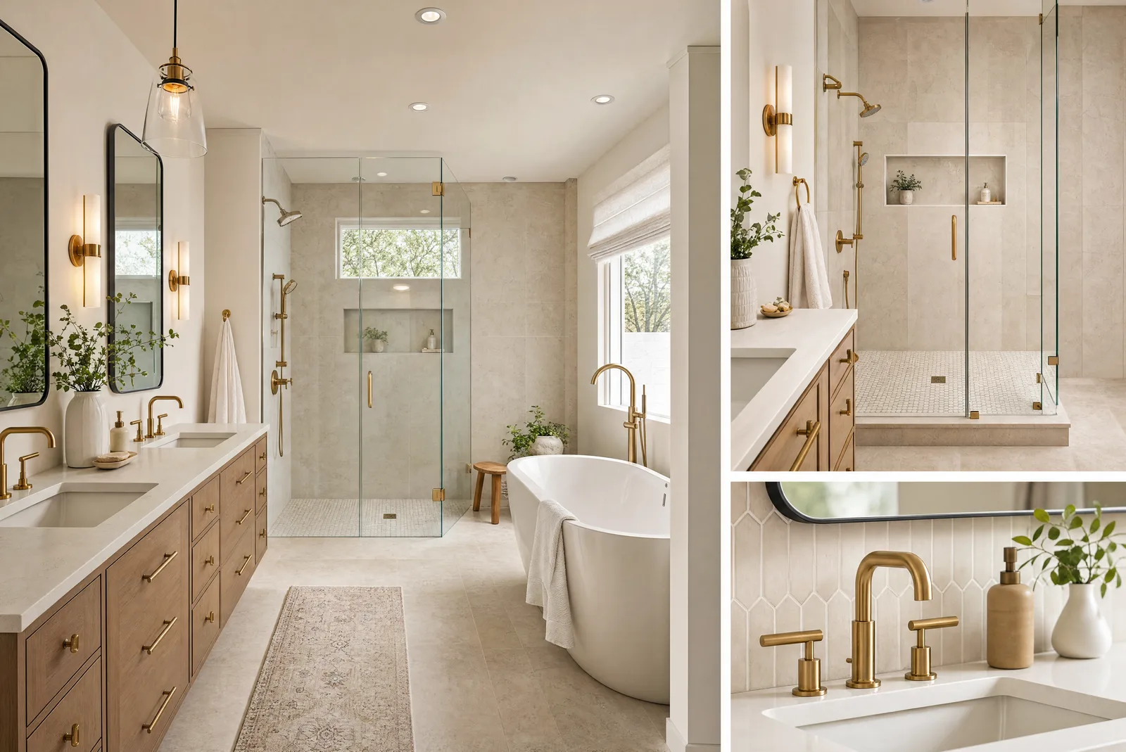 Reviewed spa bathroom remodeling concept board