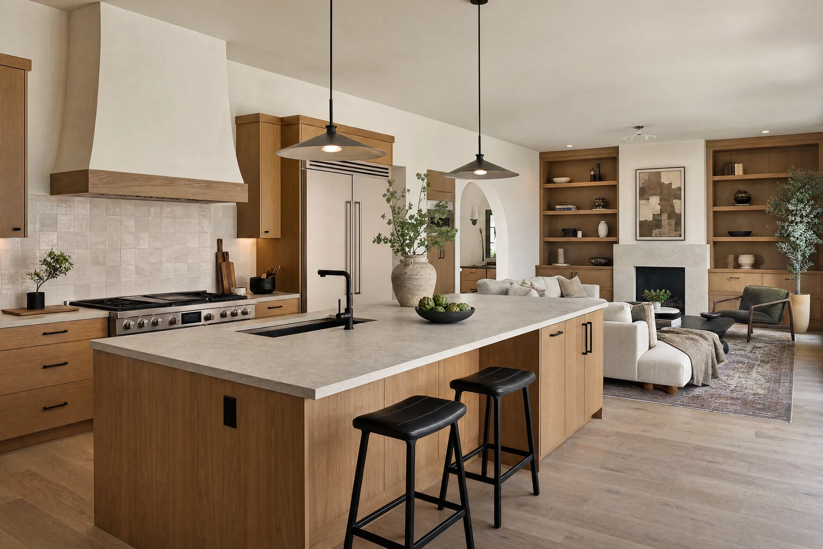 Reviewed warm oak kitchen remodeling concept