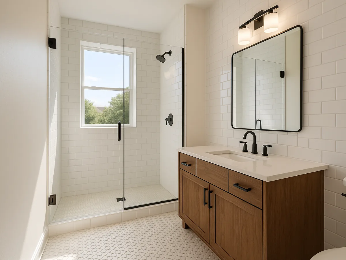 Glass shower suite