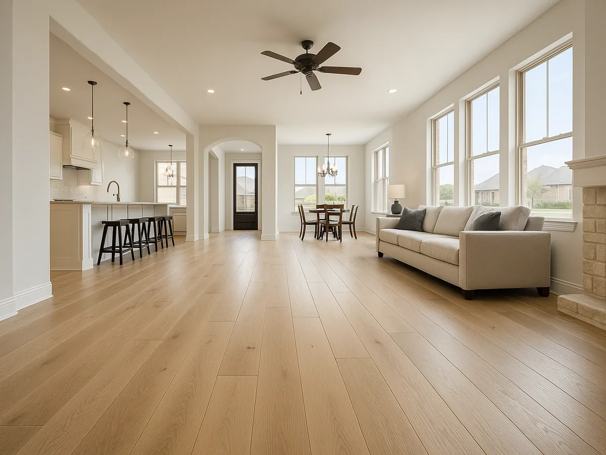 Warm oak plank flooring upgrade
