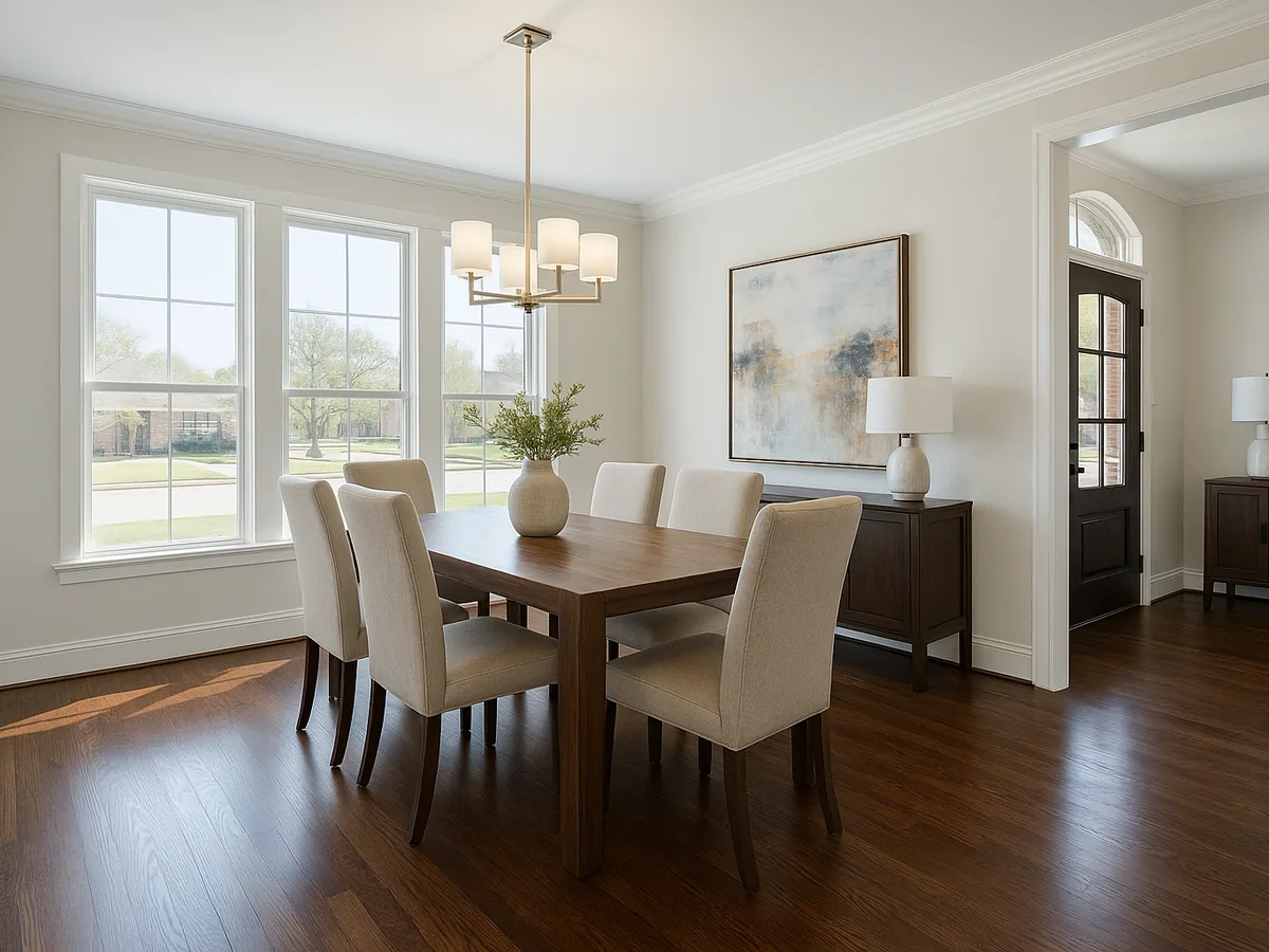 Modern gray LVP flooring