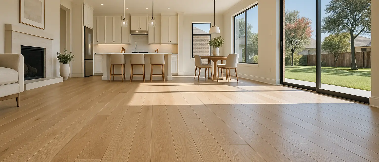 Whole-home hardwood flooring installation