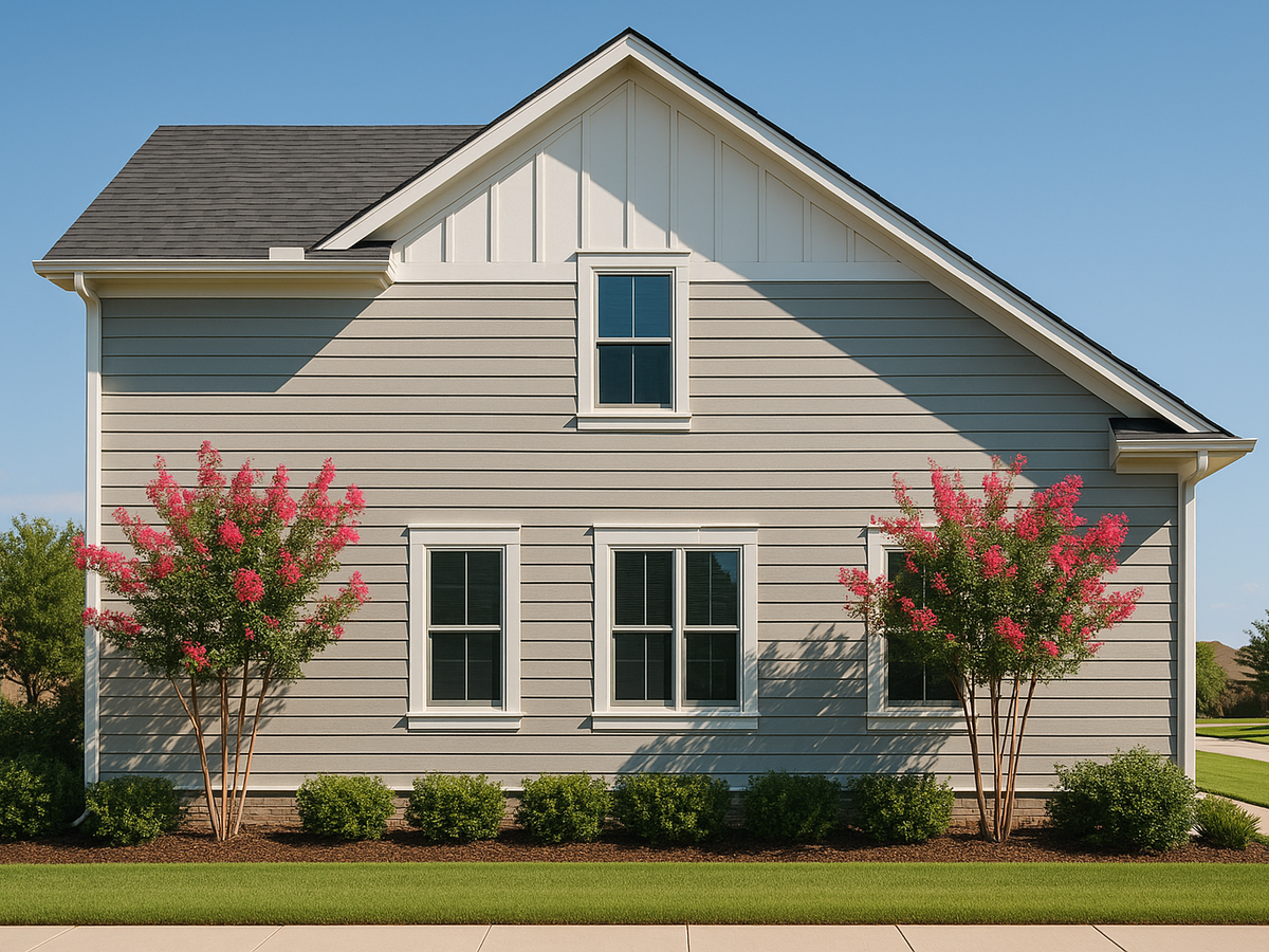 Board-and-batten accent siding